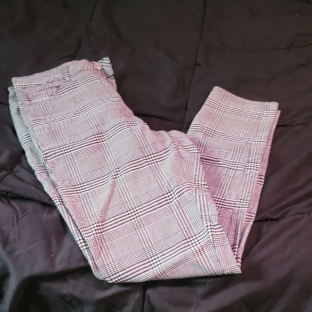 Plaid Pants in Black and White